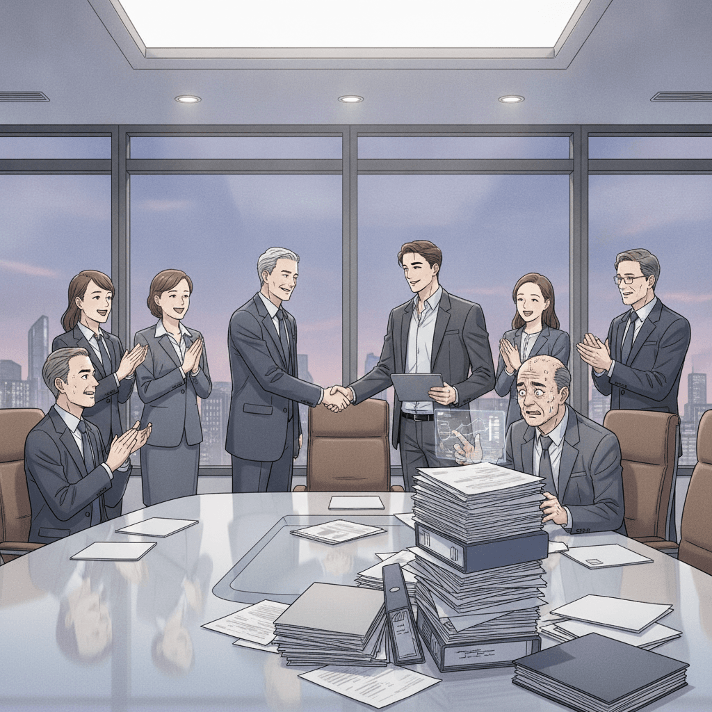 5년 동안 내 기획 뺏던 꼰대 부장 제치고 최연소 팀장으로 역전 승진한 만년 대리의 사주 비밀 제3화 장면