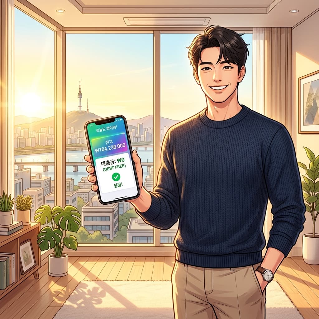 월급 250만원에 빚 6천만원 직장인이 2026년 식신생재 대운 맞고 빚 전액 청산 후 월 순익 1500만원 달성한 사주 제4화 장면