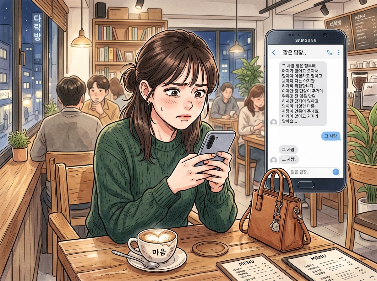 연락 없는 썸남 속마음, 선톡 먼저 보내도 될까? - 천칠당 사주 웹툰